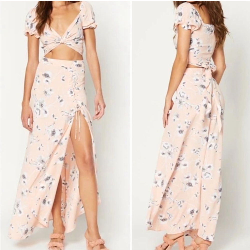 Flynn Skye Lace Up Maxi Skirt